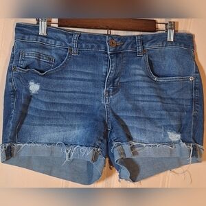 SO Distressed Blue Jean Shorts